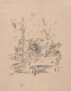 Tête-à-têtein the Garden、1894。 作： James Abbott McNeill Whistler