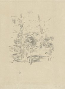 庭で対決 作： James Abbott McNeill Whistler