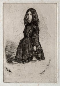 Natureからの12のエッチング：アニー、1858。 作： James Abbott McNeill Whistler