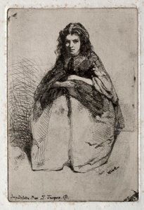 自然からの12のエッチング：Fumette、1858。 作： James Abbott McNeill Whistler