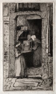 自然からの12のエッチング：La Marchande de Moutarde、1858。 作： James Abbott McNeill Whistler