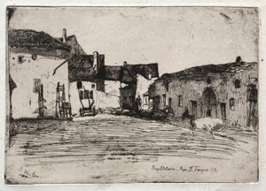 自然からの12のエッチング：Liverdun、1858。 作： James Abbott McNeill Whistler