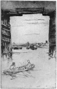 オールドバタシーブリッジの下、1879年1904年。 作： James Abbott McNeill Whistler
