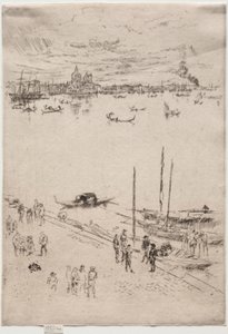 直立したベニス。 作： James Abbott McNeill Whistler
