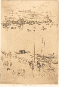 アップライト・ベニス、1879-1880年。 作： James Abbott McNeill Whistler