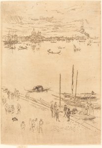 直立したヴェネツィア、1879-1880。 作： James Abbott McNeill Whistler