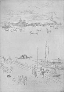 直立したヴェネツィア、1880年、1904年 作： James Abbott McNeill Whistler