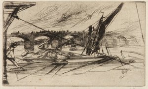 ボクスホール橋、1861 年。 作： James Abbott McNeill Whistler