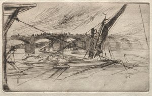 ヴォクソール橋、1861年。 作： James Abbott McNeill Whistler