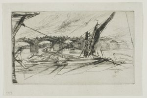ヴォクソール橋、1861 作： James Abbott McNeill Whistler