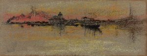 ベニスリアルトの日の出」1880年 作： James Abbott McNeill Whistler