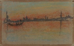 ベニスハーバーの夕日、1880年 作： James Abbott McNeill Whistler