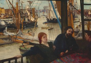 ワッピング、1860-1864。 作： James Abbott McNeill Whistler