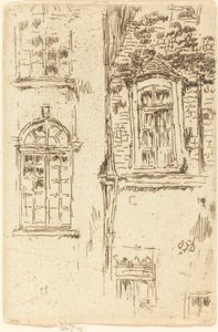 ホテルの向かいの窓、ブールジュ、1888年 作： James Abbott McNeill Whistler