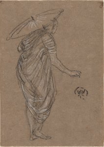 日傘を持つ女 1870年～1873年 作： James Abbott McNeill Whistler