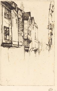 1877年、Wych Street。 作： James Abbott McNeill Whistler
