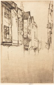 1877年、Wych Street。 作： James Abbott McNeill Whistler
