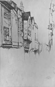 Wych Street、1877、1904 作： James Abbott McNeill Whistler