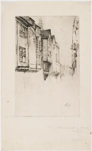 1877年、ロンドンのWych Street。 作： James Abbott McNeill Whistler
