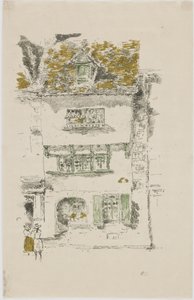 イエローハウス、ラニオン、1893（紙にリソ） 作： James Abbott McNeill Whistler