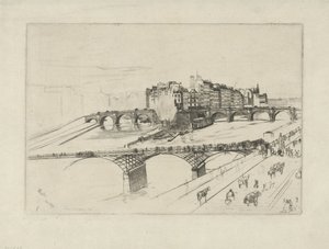 シティアイランド 都市の島、パリ 作： James Abbott McNeill Whistler