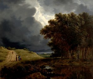 森の端、嵐がやって来る、1826年 作： James Arthur OConnor