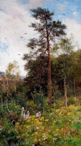 自然の庭の隅、1879年。 作： James Aumonier