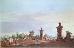 パブ、ロバートハヴェルによって刻まれた西からのタンクスクエア。 1824 作： James Baillie after Fraser