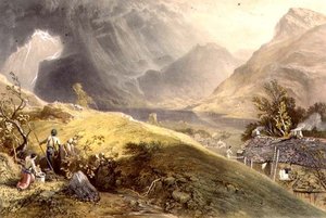 バターミア湖（「The English Lake District」より 作： James Baker (after) Pyne