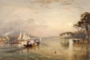 ウィンダミア湖（「The English Lake District」より 作： James Baker (after) Pyne