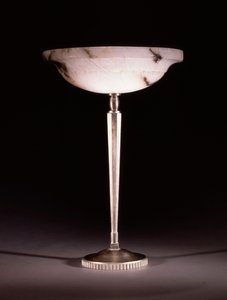 ジャック＝エミール・ルールマン（1879-1933）デザインの銀色のブロンズ製テーブルランプ、1913年頃 作： James Baker (attr. to) Pyne