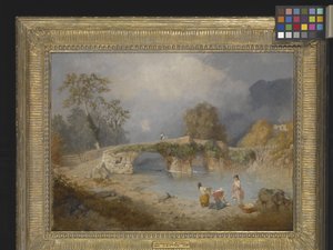 Limpando para o bom tempo, Beddgelert, North Wales (óleo sobre tela) 作： James Baker Pyne