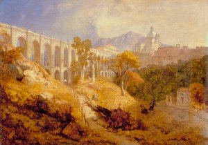 ローマ近郊のアリシアの水道橋、1866年 作： James Baker Pyne