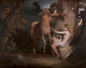 アキレスの教育[1772年、王立芸術アカデミー、ロンドン、展覧会カタログ] 作： James Barry