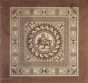 1804 年にロンドンのレドンホール ストリートで発見されたローマ時代のテッセレートされた舗装 作： James Basire II