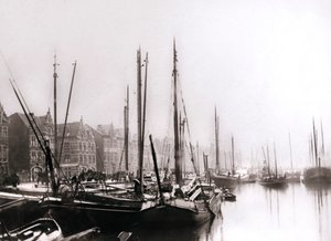 運河ボート、ロッテルダム、1898年。 作： James Batkin