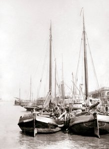運河ボート、ロッテルダム、1898年。 作： James Batkin