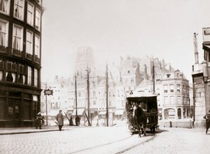 馬が引くトラム、ロッテルダム、1898年。 作： James Batkin