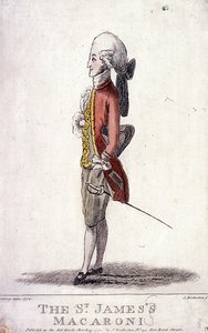 「セント ジェームスのマカロニ」、1772 年 作： James Bretherton