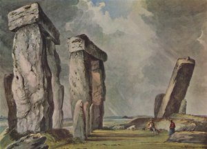 ストーンヘンジ、ウィルトシャー、c1830、1946 作： James Bridges