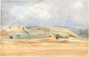 牛のいる風景 サマセット 1830年 作： James Bulwer