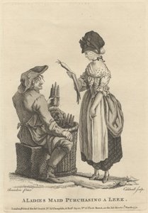 ねぎを買いに来たメイドさん 作： James Caldwall