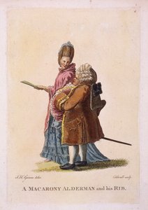 「マカロニ市会議員と彼の肋骨」、c1770 作： James Caldwall