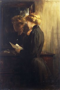 手紙、1910 作： James Carroll Beckwith