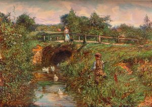 魚の乱れ、c1901 作： James Charles