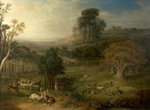 デューイ・モーニング（クワガタの決闘）、1849 作： James Charles Ward