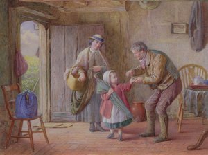 自分のための1ペニー 1870年頃（水彩画） 作： James Clarke Waite