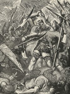 ヘイスティングスの戦いでのハロルドの死 作： James Cooper