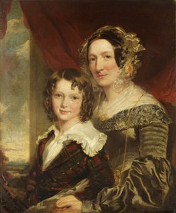マーガレット・ムーア夫人と息子のトム 作： James Curnock
