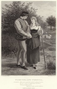 フロリゼルとペルディタ、冬の物語、第4幕、シーンIII 作： James Dawson Watson